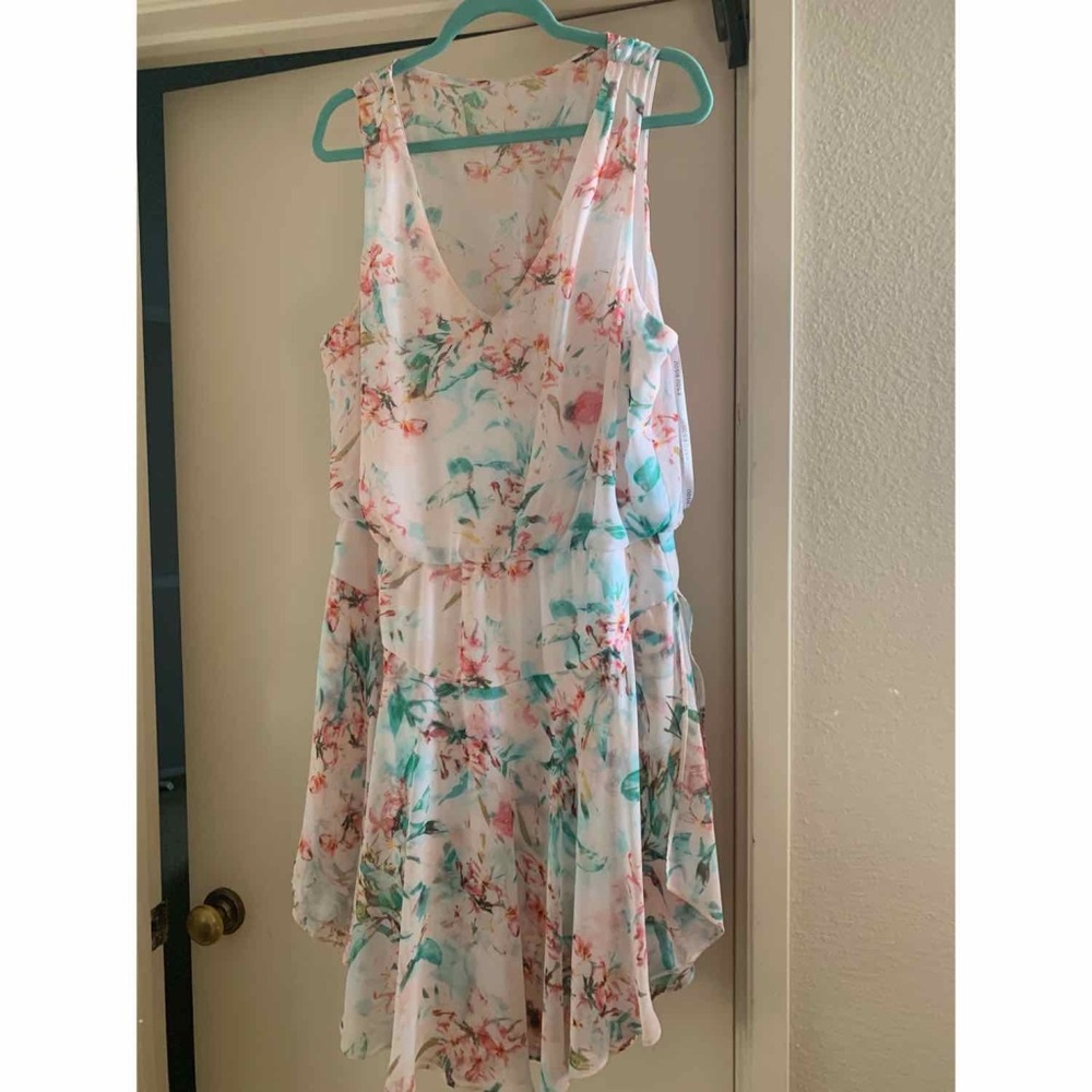 Short flowy floral dress